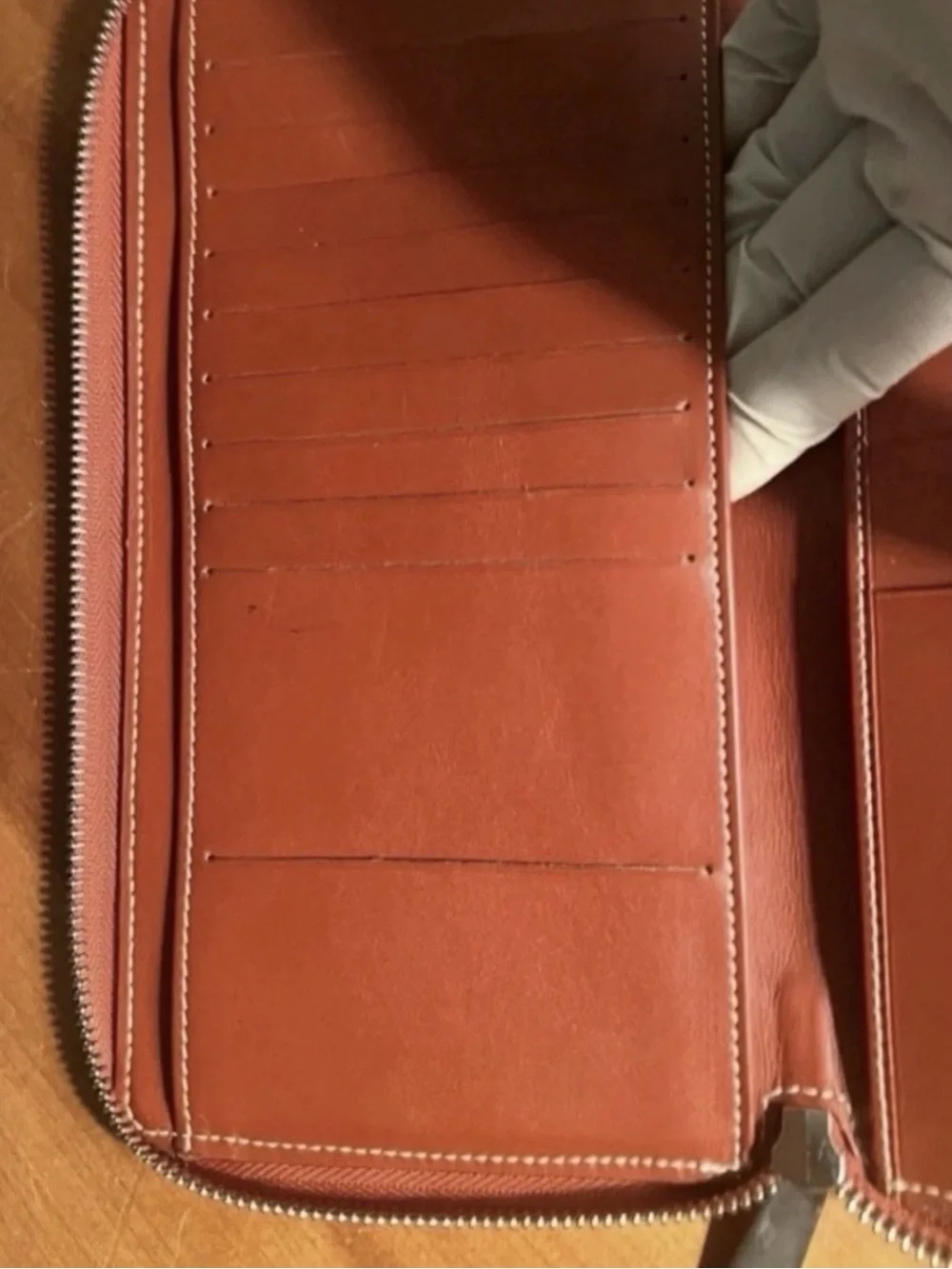 TechnoMarine Leather Zip Around Organizer Wallet (Fits a Travelers Notebook)
